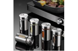 China Adjustable Spice Storage Containers Stainless Steel Salt And Pepper Shakers supplier