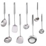 304 Stainless Steel Kitchen Utensil Sets , 8pcs Metal Cooking Utensils Set for sale