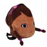 Crystal Velboa Kids Plush Backpack Embroidery / Print Logo Mini Size for sale