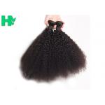 Black Natural Human Hair Extensions , 100% Virgin Peruvian Kinky Culry Hair for sale