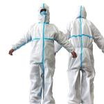 Comfortable Plastic Isolation Gowns / Disposable Protective Coveralls for sale