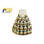 CMYK Printing 3 Tier Cardboard Cupcake Stand Customized Providing Mockup Design for sale