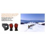 Windproof Rechargeable Heated Gloves Polyester 2200mAh
