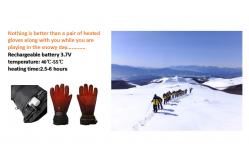 China Windproof Rechargeable Heated Gloves Polyester 2200mAh supplier