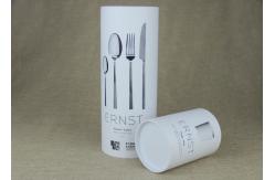 China Customised Movable Plastic Lid CMYK Printing Kraft Paper Tube Packaging , Tableware Paper Cans supplier