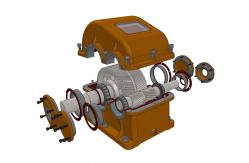 China HRC33 42CrMo Worm Gear Speed Reducer Low Noise Stably Running supplier