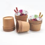 Custom Printing Paper Ice Cream Dessert Cup With Lid for sale