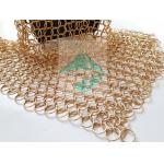 PVD Finshed Rose Gold Color Stainless Steel Metal Round Ring Weave Mesh Is For Window Curtain for sale