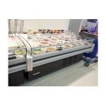 Commercial Curved Style Refrigerated Deli Showcase Meat Cooler Deli Fridge for sale