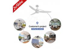 China White Ceiling Fan With Light Dimmable Quiet High Speed Remote Control supplier
