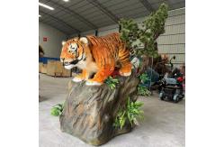 China Theme Park Realistic Animatronic Life Size Tiger Customized supplier