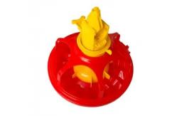 China Duck Goose House Pan Feeder Poultry Feeding Systems Yellow Red supplier