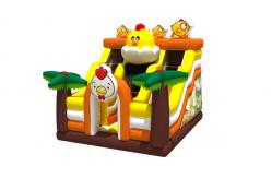 China Commercial Events  Inflatable Funny Park Kids Inflatable Chicken Cartoon Bouncer With Slide Combo supplier