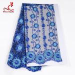 Home Textiles Beaded Floral Embroidered Lace 130CM Width for sale
