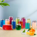 FDA Approved Clear PET Cylindrical Container With Aluminum Lid for sale