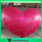 1m Party Inflatable Lighting Decoration , 210T Nylon Cloth 3ft Inflatable Heart for sale