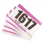 Screen Printing Race Bib Numbers Rectangular Customized Colors