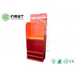 Custom Logo CMYK Color Printing Recycled Paper Cardboard POP Floor Displays With Hooks for sale