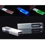 Crystal USB Stick With Blue Red Green White Orange Color With LED Light Inside for sale