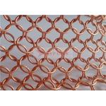 1.2x10mm Chainmail Fabric In Copper Color For Architecture Decoration for sale