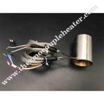 Hot Runner Nozzle Heater Pressed In Brass Heater With Double Heating Elements for sale
