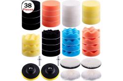 China 38pcs 3In Car Polishing Pad Kit 7.5cm Polisher Attachment For Drill supplier