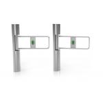 168mm Column Clear Toughened Glass Swing Turnstile Face Recognition for sale