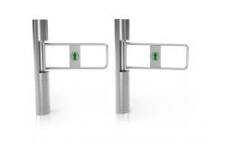 China 168mm Column Clear Toughened Glass Swing Turnstile Face Recognition supplier