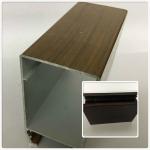 Multifunctional Extruded Wood Grain Aluminum Profile For Kitchen Square Shape