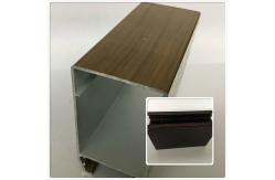 China Multifunctional Extruded Wood Grain Aluminum Profile For Kitchen Square Shape supplier