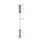 Ceiling Mount Linear Lights Wire Suspension Kit With 9*9mm Slider YW86457 for sale