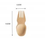 9cm Biodegradable Mini Disposable Bamboo Cutlery Salad Spork For Travel Camping for sale