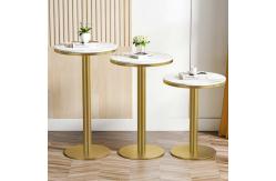 China Diameter 550mm Round Golden Table Bar Chairs And Table For Living Room supplier