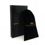 Recycled Rigid Drawer Packaging Box Black Slide Out Jewelry Box With Bag And Pouch for sale