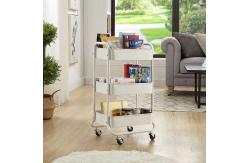 China Kitchen Utility 3 Tier Rolling Cart With Lockable Casters supplier