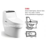 One Piece 710 X 400 X 710mm Smart Toilet Wall Hung Standing Intelligent Toilet Seat for sale