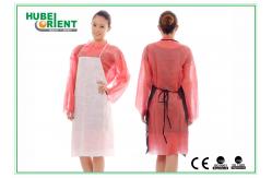 China Disposable Polypropylene Nonwoven Apron With Thin Ties For Adults supplier