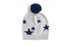 China Thick Winter Womens Knit Beanie Hats , Stylish Cool Knit Hat With Pom Pom supplier