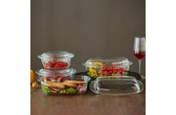 China High Borosilicate Glass Tableware Food Safe Pizza Glass Baking Pan supplier