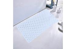 China Anti Bacterial Anti Slip Bath Mat With Suction Cups Drain Off Holes supplier