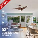 132cm 3 ABS Blades Low Noise Ceiling Fan for Home/Hotel/Office Metal Lamp Body Material for sale