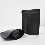 3.5g,7g,1oz,1 LB Matte black with zipper stand up smell proof mylar weed bag for sale