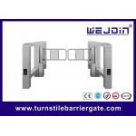 Aluminum Alloy Brush DC24V Swing Barrier Turnstile ISO for sale