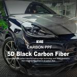 K146 5D Black TPU Color Car Carbon Fiber Paint Protection Film Forged Vinyl Wrap for sale