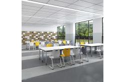 China Foldable Training Room Desk Stackable Meeting Room Tables With Wheels supplier