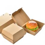 Takeaway Lunch Box Custom for Recyclable Paper Cardboard Hamburger Packaging for sale