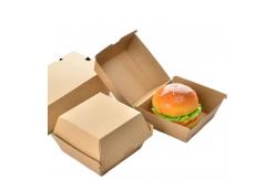 China Takeaway Lunch Box Custom for Recyclable Paper Cardboard Hamburger Packaging supplier