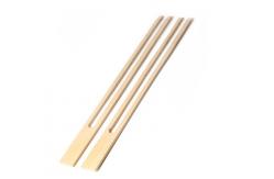 China Disposable Bamboo Wooden BBQ Skewers Sticks 18cm Double Pronged supplier