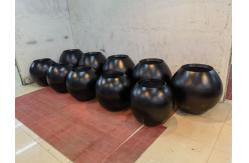 China Fiberglass Planter Box Round Shape With Matte Or Shiny Finished supplier