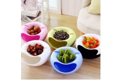 China Sustainable Plastic Household Storage Container Pistachio Nut Bowl With Shell Holder supplier